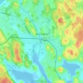 Topografisk kort Skonaren, højde, terræn