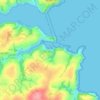Topografisk kort Gillan, højde, terræn