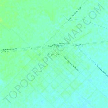 Topografisk kort Copetonas, højde, terræn