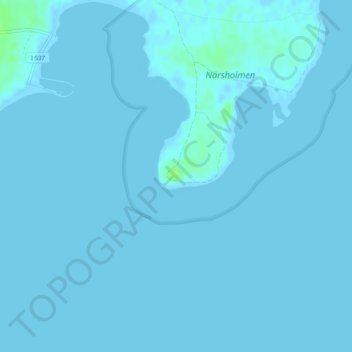 Topografisk kort När fyr, højde, terræn