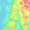 Topografisk kort Lindeth, højde, terræn