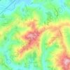 Topografisk kort Poggio Cono, højde, terræn