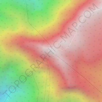 Topografisk kort Gunung Leuser, højde, terræn