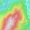 Topografisk kort Monte Croce, højde, terræn