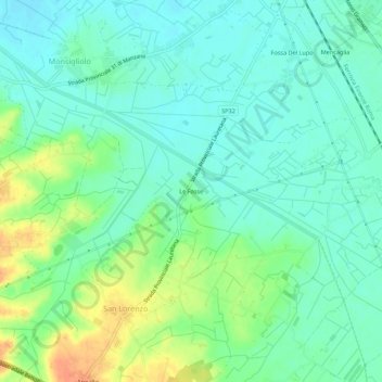Topografisk kort Le Fosse, højde, terræn