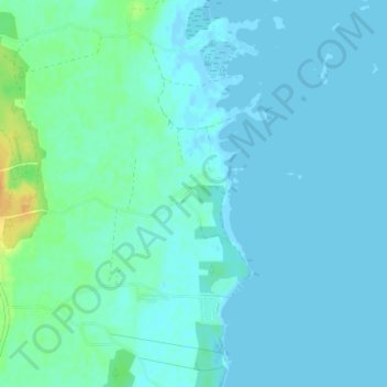 Topografisk kort Hagbyhamn, højde, terræn