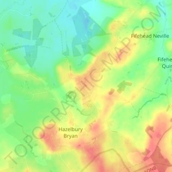 Topografisk kort Kingston, højde, terræn