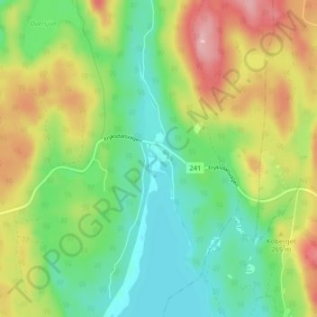 Topografisk kort Annefors, højde, terræn