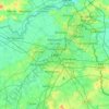 Topografisk kort Lille, højde, terræn
