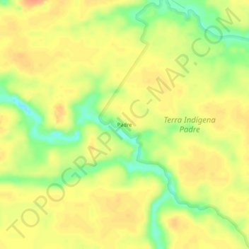Topografisk kort Padre, højde, terræn