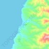 Topografisk kort Portu Maga, højde, terræn