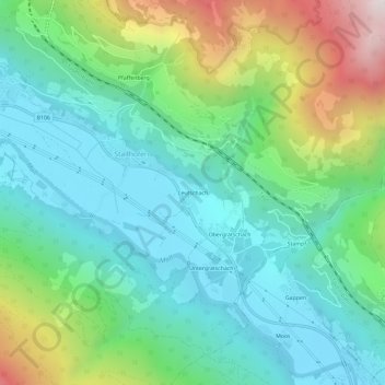 Topografisk kort Leutschach, højde, terræn