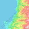 Topografisk kort Jounieh, højde, terræn