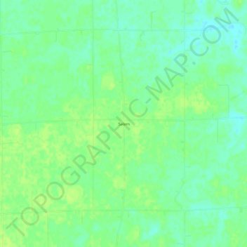 Topografisk kort Salem, højde, terræn