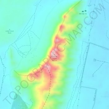 Topografisk kort Jabal Al Fayah, højde, terræn