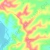 Topografisk kort Vaiano, højde, terræn