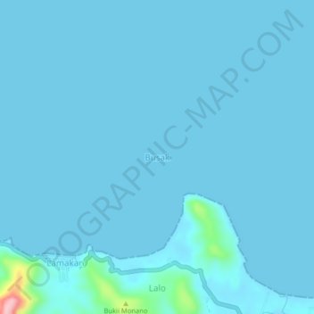 Topografisk kort Busak, højde, terræn