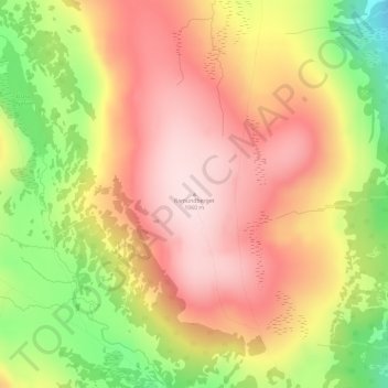 Topografisk kort Ramundberget, højde, terræn