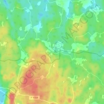 Topografisk kort Stora Morliden, højde, terræn