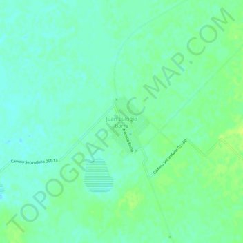 Topografisk kort Juan Eulogio Barra, højde, terræn