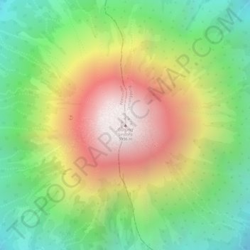 Topografisk kort Mount Sindoro, højde, terræn