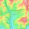 Topografisk kort Patcham, højde, terræn