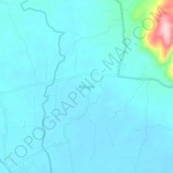 Topografisk kort Alitupu, højde, terræn