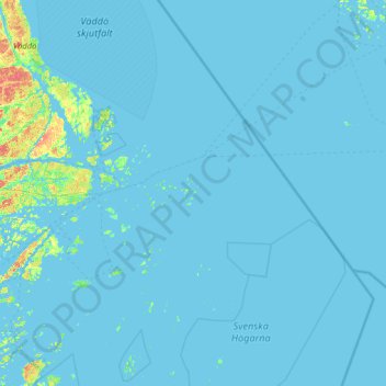 Topografisk kort Kläppen, højde, terræn
