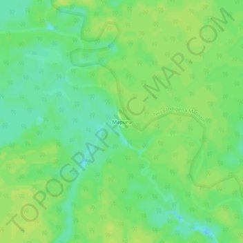 Topografisk kort Mapuru, højde, terræn