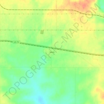 Topografisk kort Swink, højde, terræn