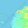 Topografisk kort Trapani, højde, terræn