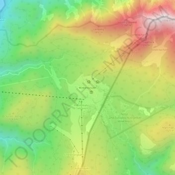 Topografisk kort Winklmoosalm, højde, terræn