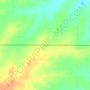 Topografisk kort McQueen, højde, terræn