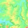 Topografisk kort Domezain, højde, terræn