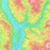 Topografisk kort Bolzano - Bozen, højde, terræn