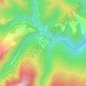 Topografisk kort Nerito, højde, terræn