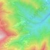 Topografisk kort Valcona Secae, højde, terræn
