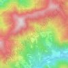 Topografisk kort Colognora di Pescaglia, højde, terræn