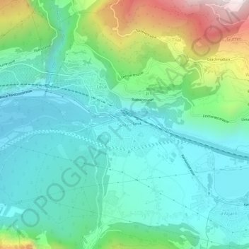Topografisk kort Susten, højde, terræn