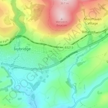 Topografisk kort North Filham, højde, terræn