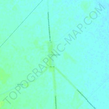 Topografisk kort Udaquiola, højde, terræn