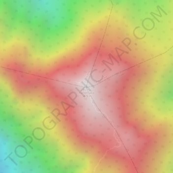 Topografisk kort Buntu Rantemario, højde, terræn