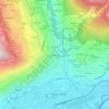 Topografisk kort Signayes-Ru, højde, terræn