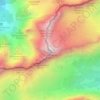 Topografisk kort Leutascher Dreitorspitze, højde, terræn