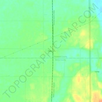 Topografisk kort Oakville, højde, terræn