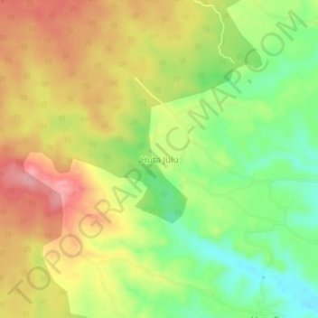 Topografisk kort Huta Julu, højde, terræn