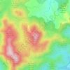 Topografisk kort Bruncu Nieddu, højde, terræn