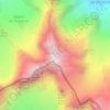 Topografisk kort Piz Bernina, højde, terræn