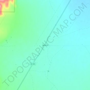 Topografisk kort Apache, højde, terræn
