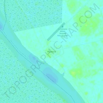 Topografisk kort Mazaruca, højde, terræn